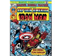 Marvel Comics - bedruckt "Captain America And Iron Man" PM8936 (40 cm x 30 cm) (Rot/Gelb/Blau)
