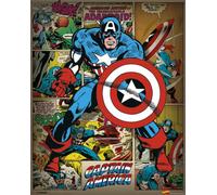 Marvel Comics Captain America Retro Comic Mini Poster Plakat Druck