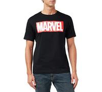 Marvel Comics-Core Logo-Mens, T-Shirt Homme, Noir, Medium