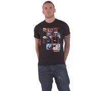 Marvel Comics - Deadpool T Shirt Comic Strip Nouveau Officiel Marvel Noir Size S
