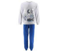 Marvel Comics Ensemble Pyjama Homme, Avengers en Coton, Haut Bleu à Manches Longues et Pantalon Gris, Collection Marvel Comics (FR/ES, Alpha/Lettres, L, Taille Normale, Taille Normale, Gris)
