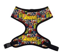 Marvel Comics Harnais pour animal domestique Boucle en plastique Brique Marvel et bandes dessinées rétro Noir/jaune