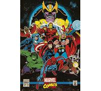 Marvel Comics Heroes Poster avec cadre amovible Shinsuke® Maxi MDF noir, vitre en acrylique 61 x 91,5 cm