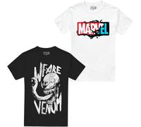 Marvel Comics Mens 2 Pack T-Shirts Venin Grand Male