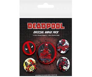 MARVEL COMICS N/A mixte adulte Badge Deadpool, Multicolore, 10 x 12.5 x 1.3 cm