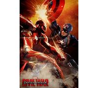 Marvel Comics PP33826 Captain America Civil War (Fight) Maxi Poster, Bois Dense, Multicolore, 61 x 91,5 cm