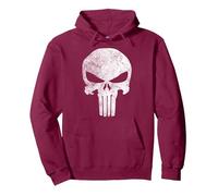 Marvel Comics Punisher Skull Symbol Distressed Sweat à Capuche, Unisexe pour Adultes, Marron, S