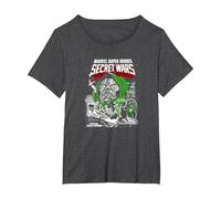 Marvel Comics Secret Wars Dr Doom T-Shirt, Femme Grandes Tailles, Chiné Foncé, 2X