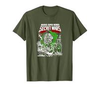 Marvel Comics Secret Wars Dr Doom T-Shirt, Homme, Olive, 3XL