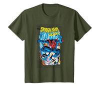 Marvel Comics Spider-Man 2099 Comic Cover 90s T-Shirt, Enfant, Olive, 2 Ans