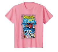 Marvel Comics Spider-Man 2099 Comic Cover 90s T-Shirt, Enfant, Rose, 2 Ans