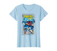 Marvel Comics Spider-Man 2099 Comic Cover 90s T-Shirt, Femme, Bleu Céleste, S