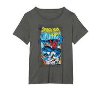 Marvel Comics Spider-Man 2099 Comic Cover 90s T-Shirt, Femme Grandes Tailles, Asphalte, 1X