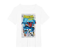 Marvel Comics Spider-Man 2099 Comic Cover 90s T-Shirt, Femme Grandes Tailles, Blanc, 3X