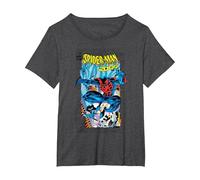 Marvel Comics Spider-Man 2099 Comic Cover 90s T-Shirt, Femme Grandes Tailles, Chiné Foncé, 2X