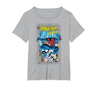 Marvel Comics Spider-Man 2099 Comic Cover 90s T-Shirt, Femme Grandes Tailles, Gris Chiné, 1X