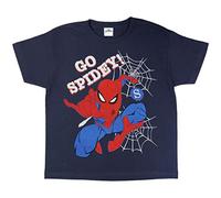 Marvel Comics Spiderman Go Spidey T-Shirt, Enfants, 98-170, Marine, Merce Ufficialee