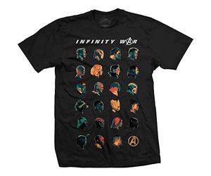 Marvel Comics - T-Shirt # M Black Unisex # Avengers Infinity War Head Profiles