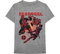 Marvel Comics - T-Shirt # XXL Unisex Grey # Deadpool Collage 1 [Import]