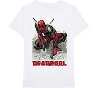 Marvel Comics - T-Shirt # XXL Unisex White # Deadpool Bullet [Import]