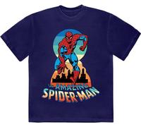 Marvel Comics - "The Amazing Spiderman" T-shirt col goutte pour homme/femme unie RO11658 (M) (Bleu marine)
