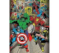Marvel Comics WDC90821 Toile Imprimée, Coton, Multicolore, 60 x 80 cm