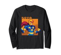 Marvel Cosmic Invasion Game Nova Retro Pixel Graphics Manche Longue