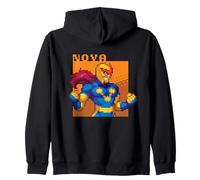 Marvel Cosmic Invasion Game Nova Retro Pixel Graphics Sweat à Capuche