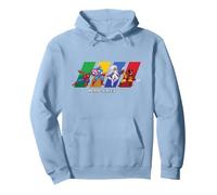 Marvel Cosmic Invasion Game Super Hero Select Screen Retro Sweat à Capuche, Unisexe pour Adultes, Bleu poudré, XL