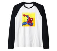 Marvel Cosmic Invasion Spider-Man Retro Pixel Graphics Manche Raglan