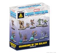 Marvel Crisis Protocol Guardians of the Galaxy Starter Set - Jeu de figurines complet avec Star-Lord, Groot, Rocket et plus encore - 10 personnages, dés, cartes et outils inclus