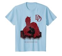Marvel Daredevil A Man Without Fear is Broken Within T-Shirt, Enfant, Bleu Céleste, 4 Ans