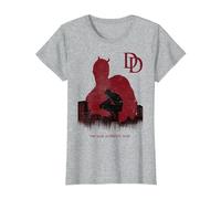 Marvel Daredevil A Man Without Fear is Broken Within T-Shirt, Femme, Gris Chiné, S