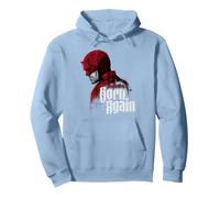 Marvel Daredevil: Born Again Disney+ Profile and Series Logo Sweat à Capuche, Unisexe pour Adultes, Bleu poudré, L