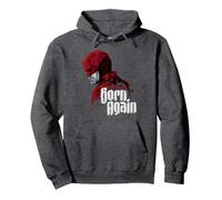 Marvel Daredevil: Born Again Disney+ Profile and Series Logo Sweat à Capuche, Unisexe pour Adultes, Chiné Foncé, L