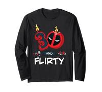 Marvel Deadpool 30th Birthday Party "30 and Flirty" Funny Manche Longue