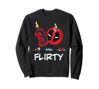 Marvel Deadpool 30th Birthday Party "30 and Flirty" Funny Sweatshirt