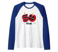 Marvel Deadpool 50th Birthday Party "50 and Fabulous" Funny Manche Raglan