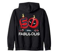 Marvel Deadpool 50th Birthday Party "50 and Fabulous" Funny Sweat à Capuche