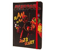 Marvel Deadpool Agenda 2023, format A5, couverture rigide, semainier (design Blam Bang) - Produit officiel