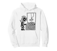 Marvel Deadpool Claw Machine Drawing Sweat à Capuche, Unisexe pour Adultes, Blanc, S