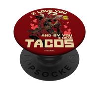 Marvel Deadpool I Love You And By You I Mean Tacos PopSockets PopGrip Adhésif
