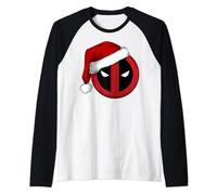 Marvel Deadpool Noël Hat Logo Manche Raglan