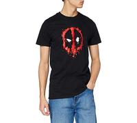 Marvel Deadpool Paint Logo Shirt, Black, XL Men's