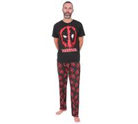 Marvel Deadpool Pyjama long pour homme Noir/rouge