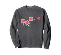 Marvel Deadpool Valentine's Day Heart Shape Lollipop Logo Sweatshirt