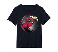 Marvel Deadpool Wade Wilson Gotta Go to The Bathroom Comic T-Shirt, Femme Grandes Tailles, Noir, 5X