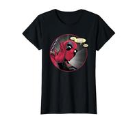 Marvel Deadpool Wade Wilson Gotta Go to The Bathroom Comic T-Shirt, Femme, Noir, XS
