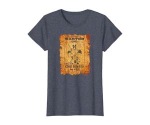 Marvel Deadpool Wanted Poster T-Shirt, Femme, Bleu Chiné, M