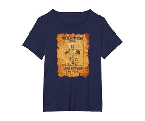 Marvel Deadpool Wanted Poster T-Shirt, Femme Grandes Tailles, Bleu Marine, 3X